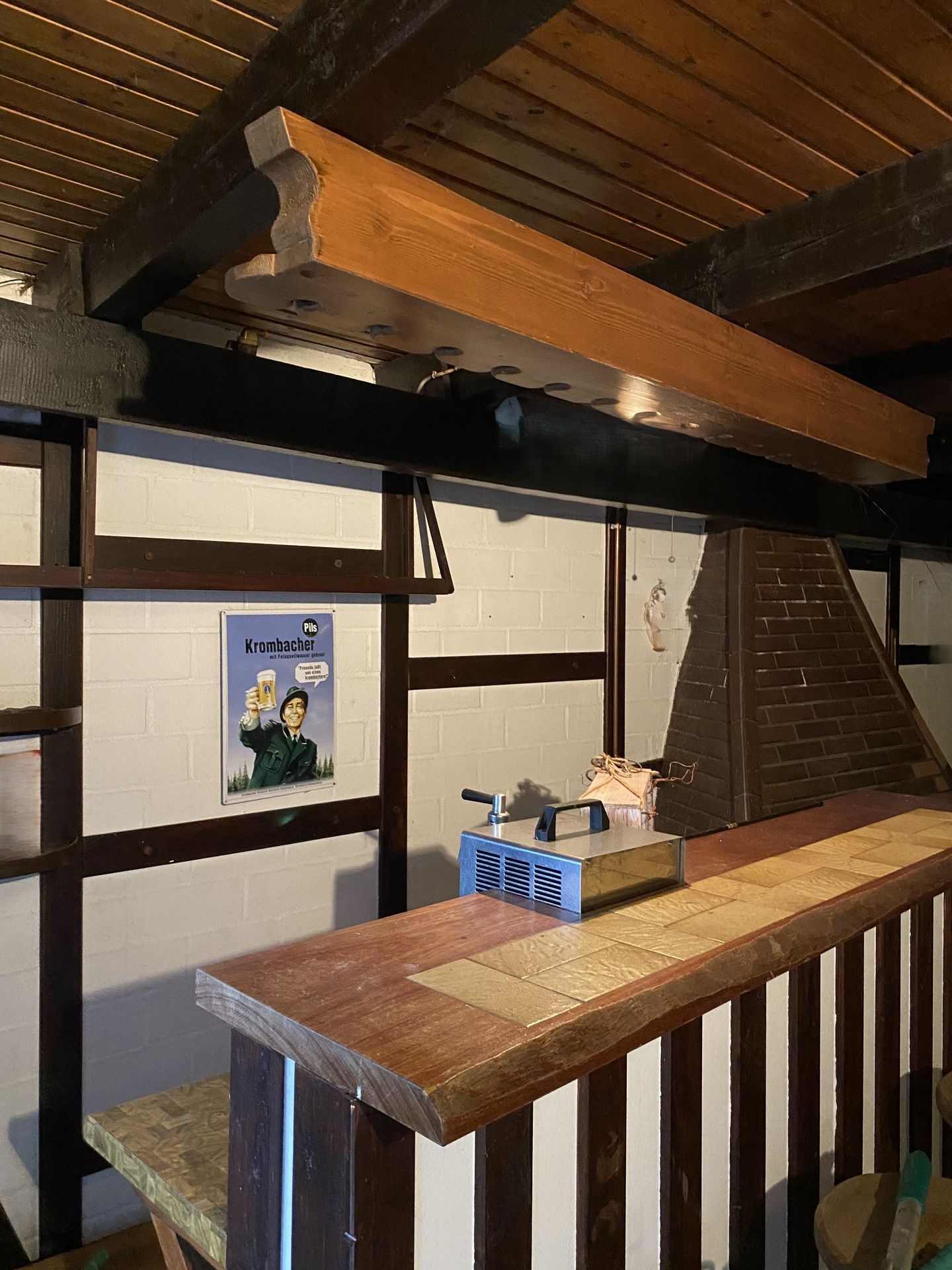 Rahrbach: Gartenhaus mit Kamin+Theke als Motorrad-Garage, Werkstatt, Hobby-, Probe-, Lagerraum...