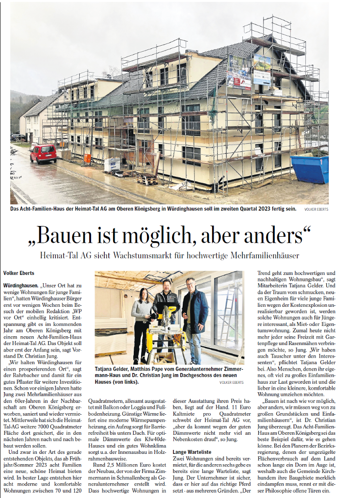 Artikel der Heimat-Tal AG